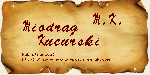 Miodrag Kucurski vizit kartica